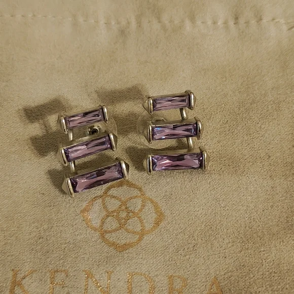 Kendra Scott rhodium silver ear climbers - Picture 1 of 3